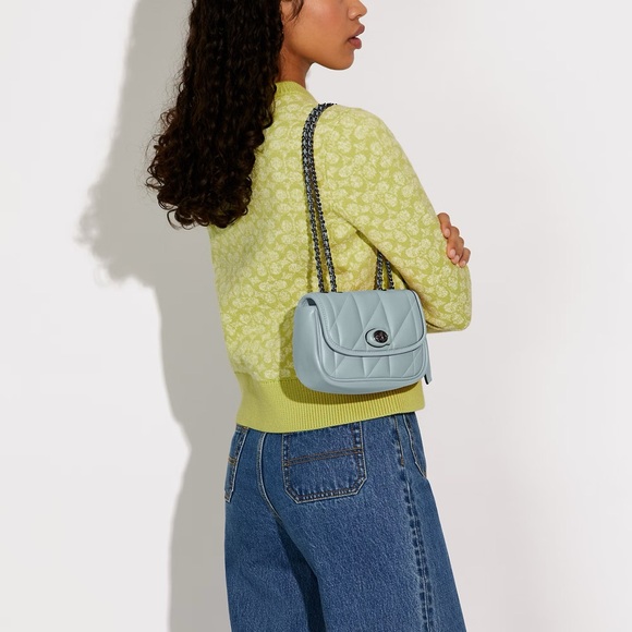 Coach Quilted Pillow Madison 18 Bag - Aqua (baby blue) with Quilting NWOT - Picture 12 of 12